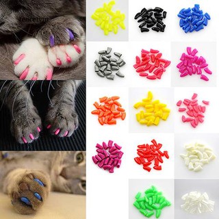 〖Vip〗20Pcs Soft Silicone Pet Dog Cat Kitten Paw Claw Control Sheath Nail Caps Covers