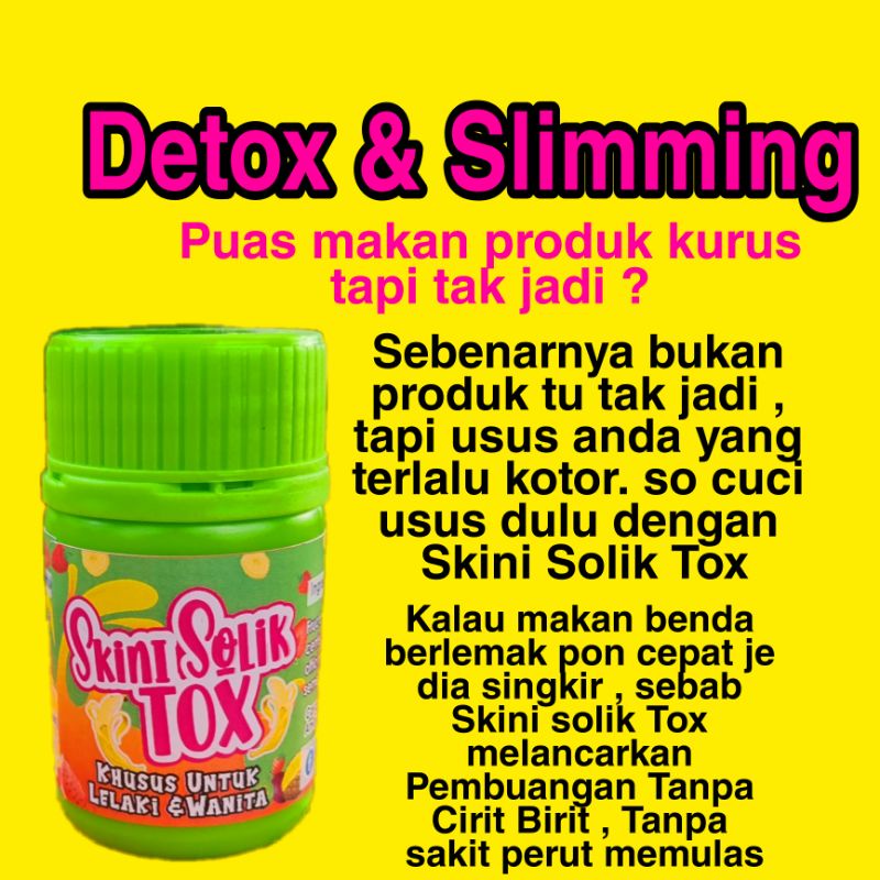 Skini Solik Tox Detox And Slimming Bagus Untuk Diet Harian Langsing Dan Kurus Cegah Sembelit Dan Merawat Buasir Shopee Malaysia