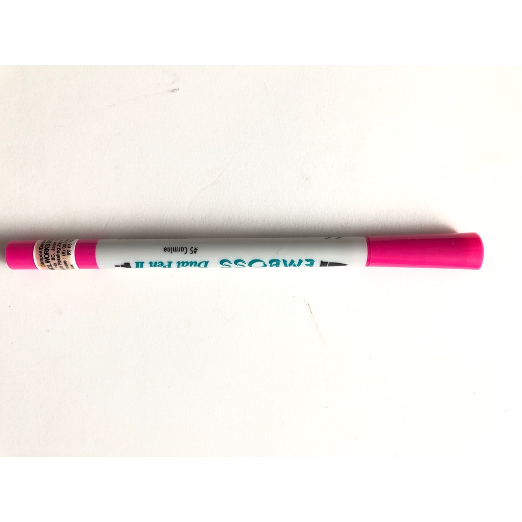 Tsukineko 5 Carmine EMBOSS Dual Pen II Brush Tip x 2 piece Shopee