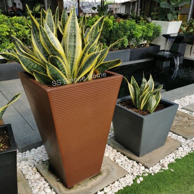 FP7 Line Fibreglass Flower Pot Pasu Bunga Garden Taman Plant Pokok