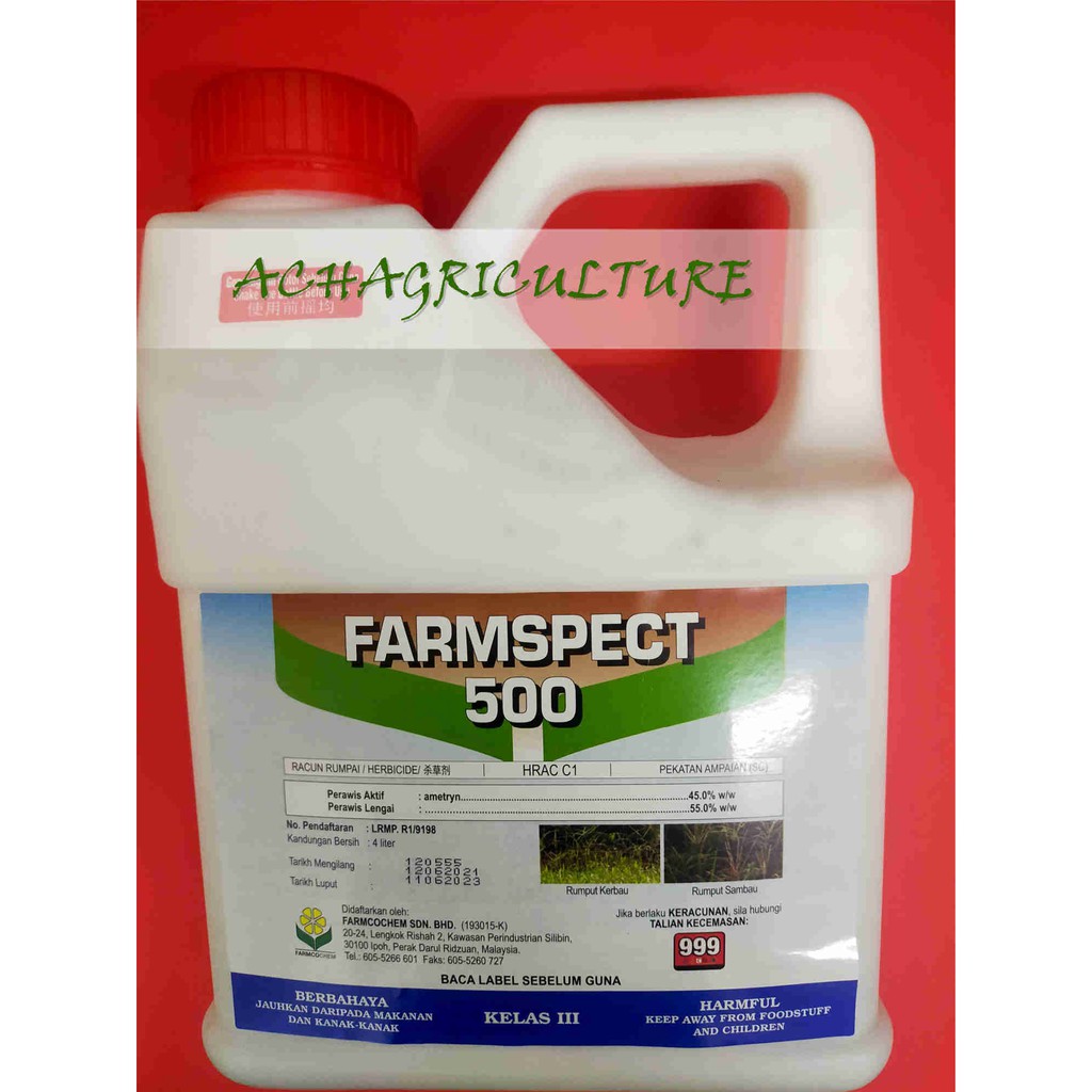 500ml 1lit And 4lit Farmspect 500 Racun Rumpai Rumput Kerbau Sambau