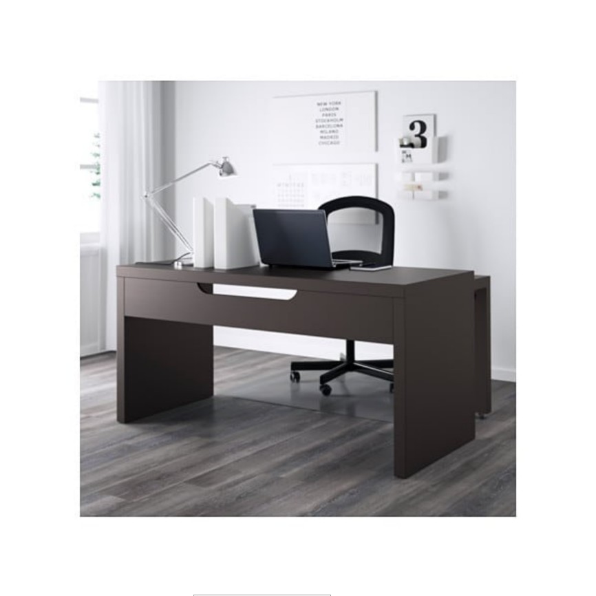 Ikea Malm Desk With Pull Out Panel Shopee Malaysia