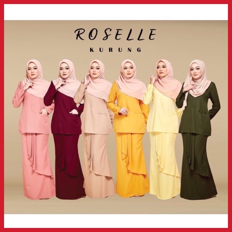 New Arrival Baju Kurung Moden Baju Kurung Roselle Baju Raya