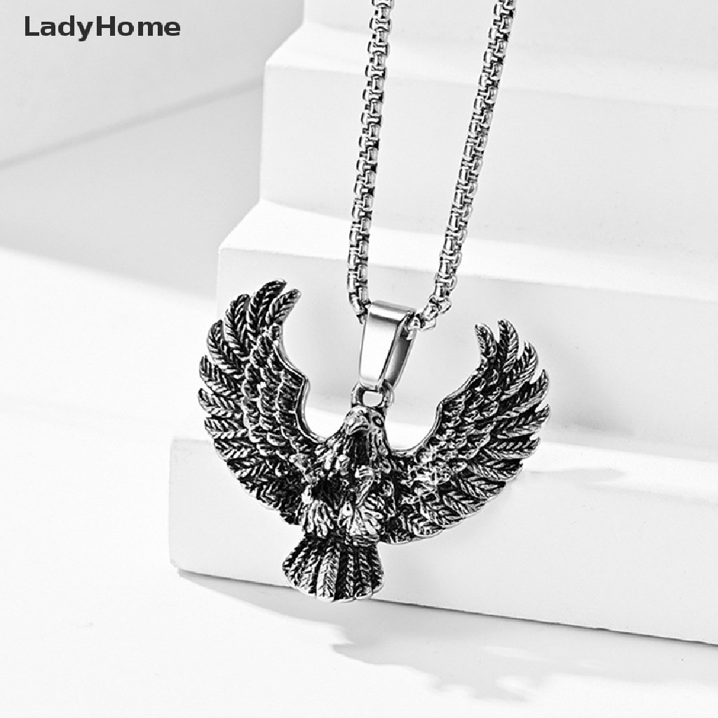 (hotsale) Mens Stainless Steel Vintage Flying Eagle Pendant Necklace Spiritual Jewelry {bigsale}