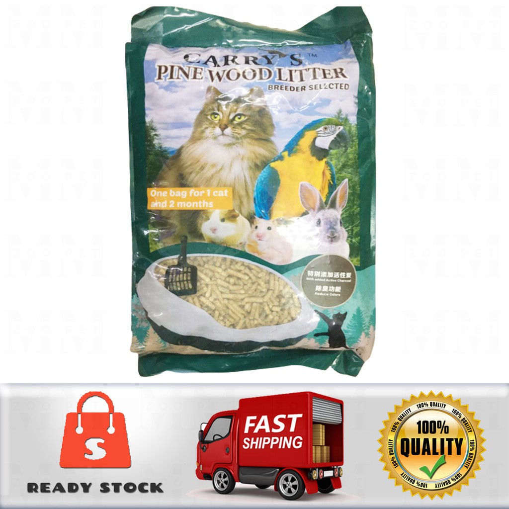 Carry S Pine Wood Cat Litter Pasir Kucing 10kg Shopee Malaysia