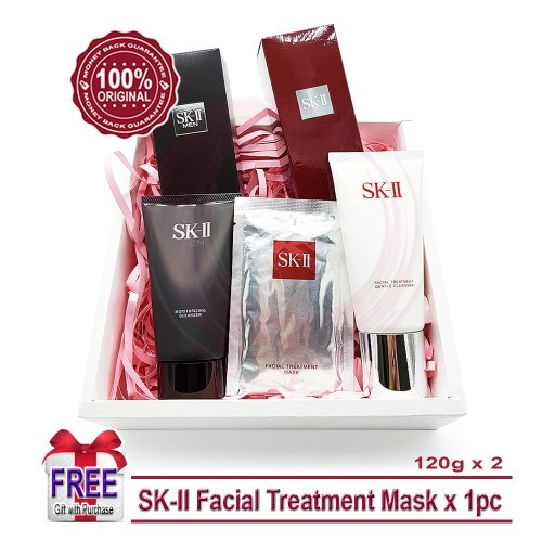 SK-II Facial Treatment Gentle Cleanser 120g x 2 FREE Treatment Mask 1pc