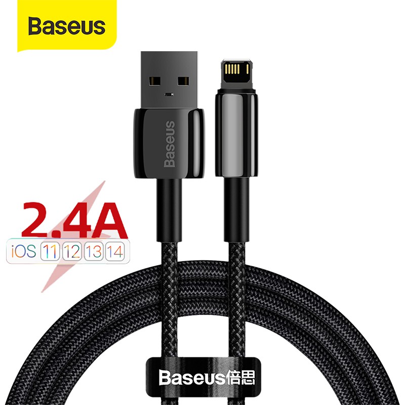 Baseus 2 4a Usb To Iphone Cable Support Fast Charging Compatible For Iphone 12 Shopee Malaysia