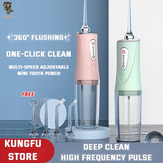KFS Portable Oral Irrigator 360° Flushing USB Rechargeable Oral Irrigator Water Jet Teeth Cleaner Electric Tooth Cleaner multifunctional water spray Tooth washing and beautifying instrument