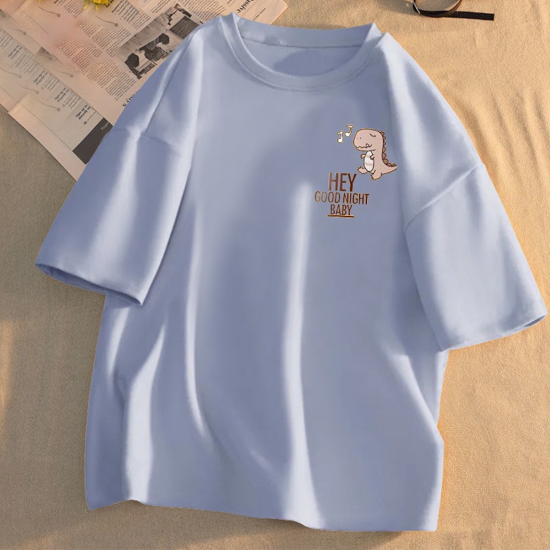 T-shirt fashion printed short-sleeved shirt women round neck pullover tshirt women 【A18】