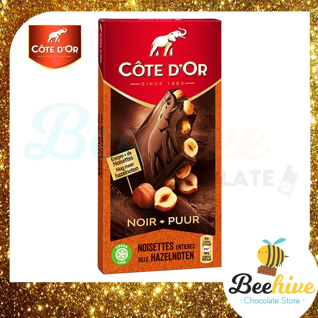 Cote D Or Dark Whole Hazelnut Chocolate 180g | Shopee Malaysia