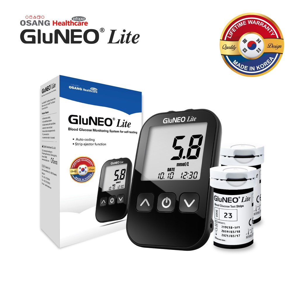 GluNEO Lite® Blood Glucose Test Meter [ Korea ] Shopee Malaysia