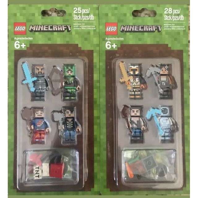 Lego Minecraft Skin Pack Minifigure Shopee Malaysia