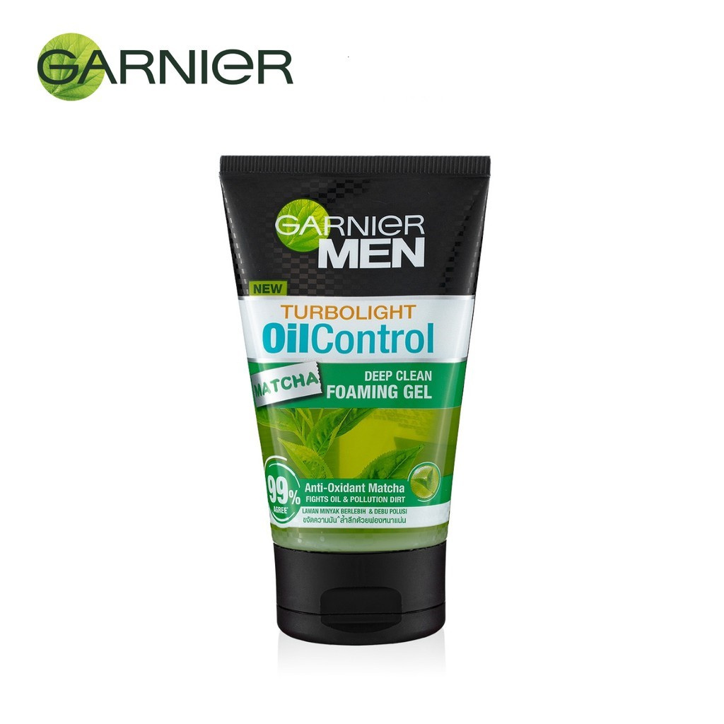 Garnier Men Oil Control Green Tea Matcha Gel Face Wash 100ml