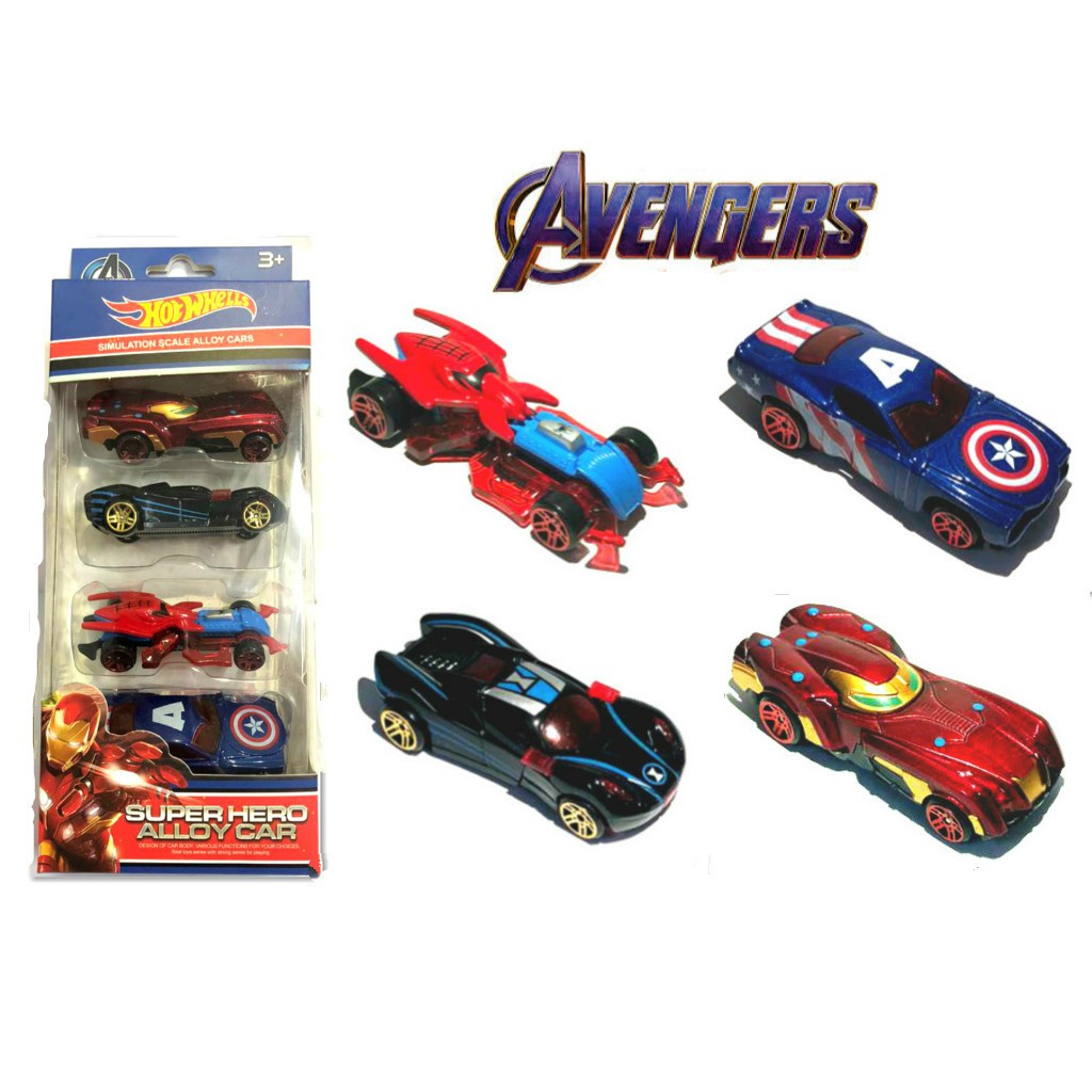 Marvel Hot Wheels 4 In 1 Die Cast Case Super Hero Alloy Car Collection Shopee Malaysia