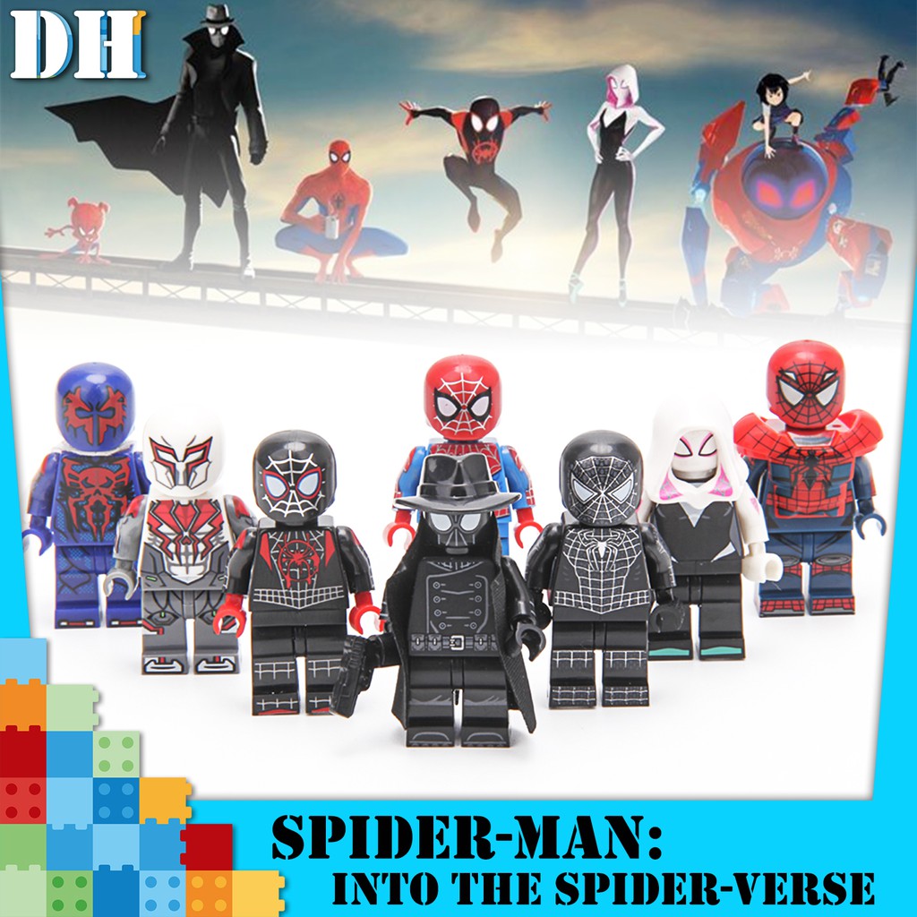 spider man into the spider verse lego figures
