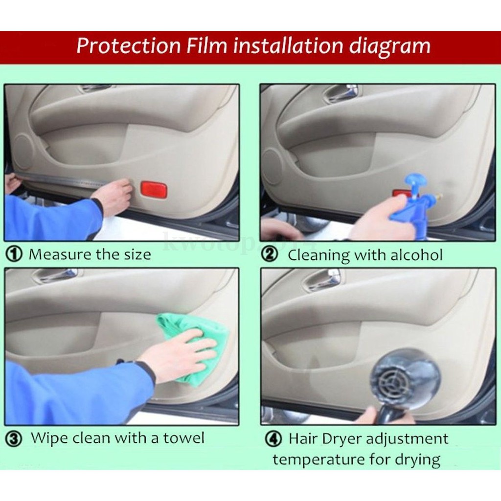 3M*15cm Clear Car Protective Film Vinyl Bra Door Edge Paint Protection 6/" x 120/"