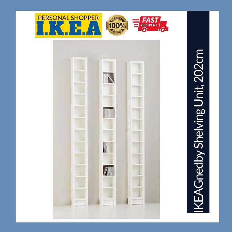 IKEA Gnedby Shelving Unit CD DVD Rack Shelf Book Bookcase Panjang Kurus