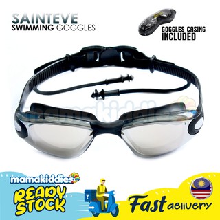 Mamakiddies Adult Swimming Goggles Swim Diving Adjustable Waterproof Anti-Fogging Swim Goggles Cermin Mata Renang