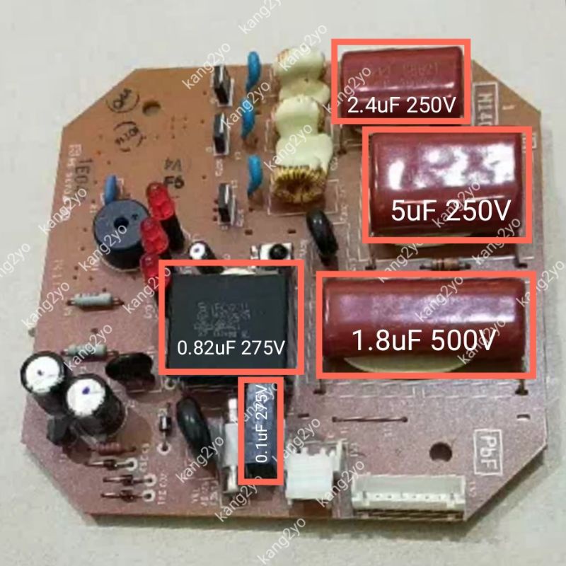 (5 Pieces /1 set) Panasonic KDK Ceiling Fan Condenser Capacitor 1.8uF 2