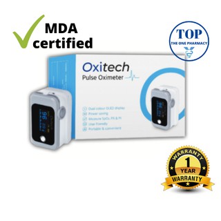 [READY STOCK] Oxitech Finger Pulse Oximeter / Blood Oxygen Monitor - MDA approved - 1 year warranty