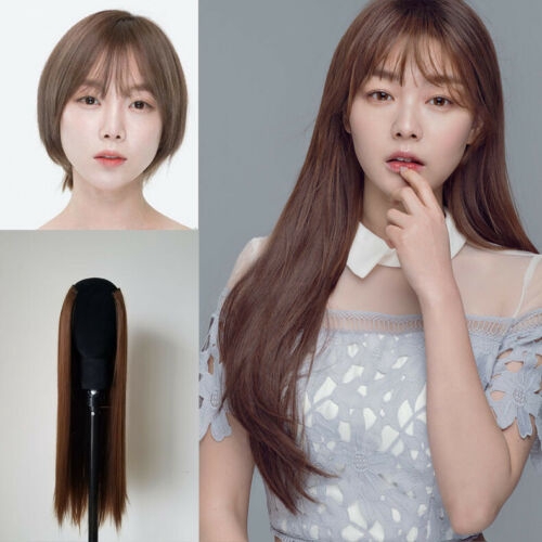 Women Wig Long Straight Hair U-shaped Half Head Cover Long Hair Fluffy  Hairstyle | Shopee Malaysia