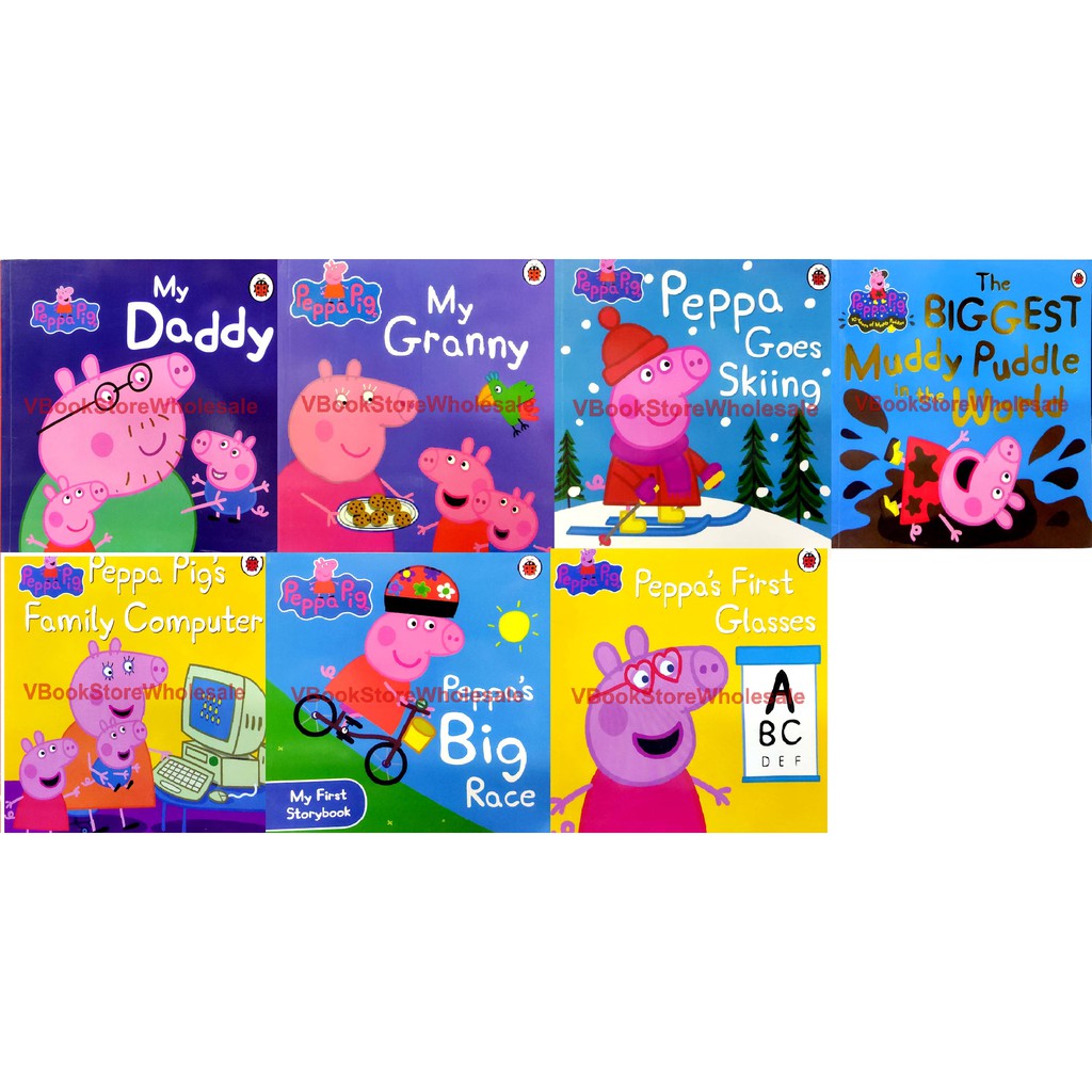 [READY STOCK] PEPPA PIG ENGLISH ORIGINAL PICTURE BOOK ENGLISH ENLIGHTENMENT 7 LARGE FORMAT SET PEPPA PIG – VBS