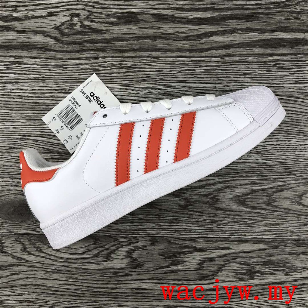 adidas superstar white and orange