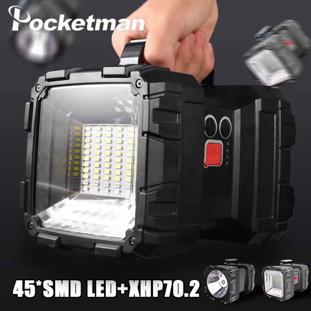 Brightest 150000LM LED Flashlight USB Rechargeable Hunting Lamp Searchlight 