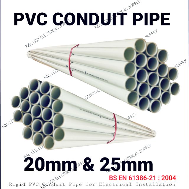 READY STOCK PAIP PVC PUTIH TAHAN LASAK CONDUIT PIPE WHITE 9FEET SIRIM ...