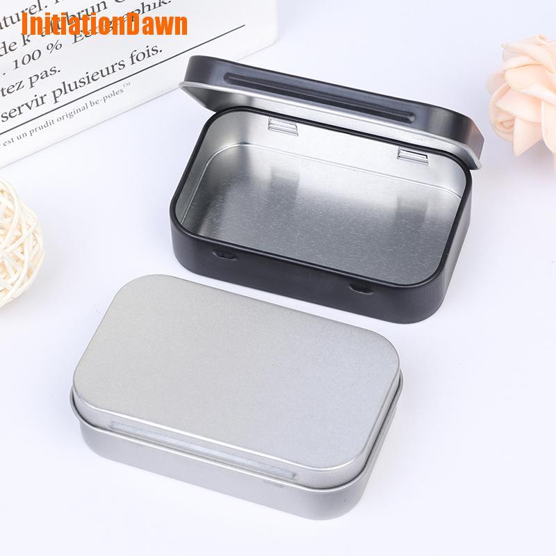 Initiationdawn> Survival Kit Tin Small Empty Metal Tin Flip Storage Box Case Organizer For Money Coin Candy Key