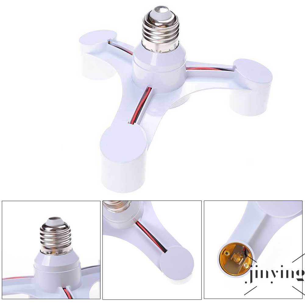 Lamp Socket 3 in 1 Base Socket Splitter LED Light Lamp Bulb Adapter