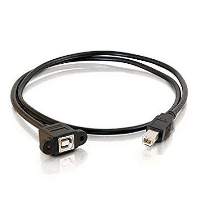 Panel Mount USB Cable BM to BF with Mounting