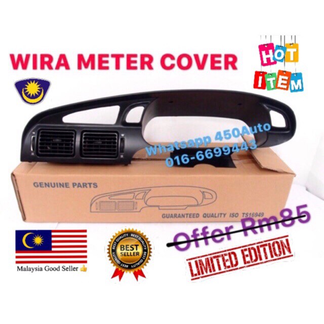 Car Cover Wira Satria Arena Meter Panel Casing With Air Cond Grille Black Vent Cover Putra Radio Cover Drink Holde Shopee Malaysia