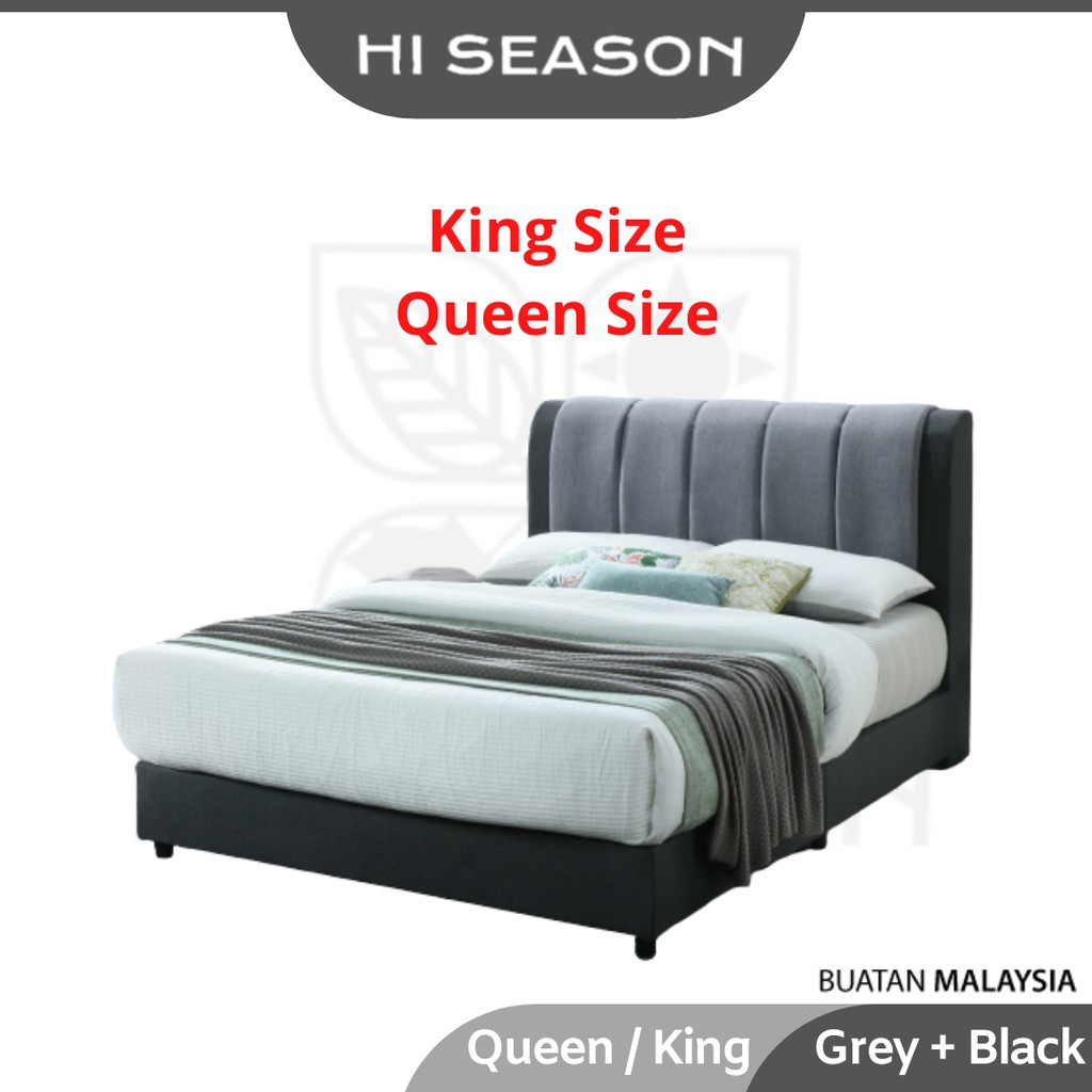 Hi Season King Queen Super Single Size Double Wood Divan Bed Frame Bedframe Katil Berkembar 