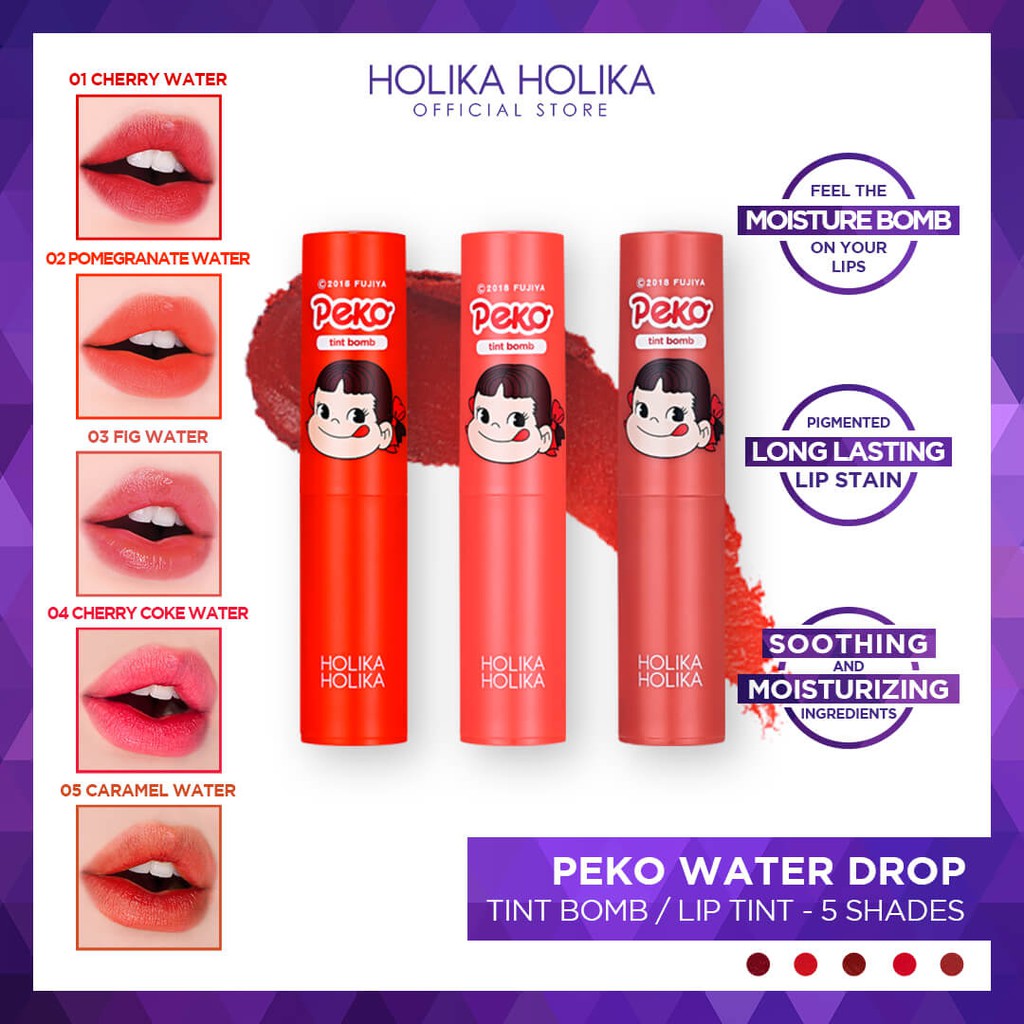 HolikaHolika X Peko Water Drop Lip Tint Bomb Shopee Malaysia