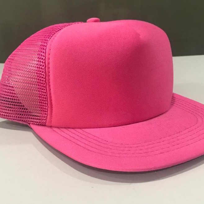 Trucker Cap Kosong Dewasa - Full Pink | Shopee Malaysia