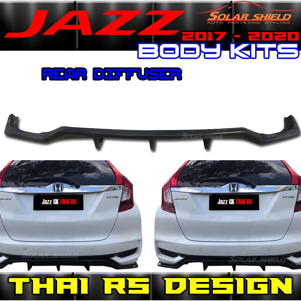 Honda Jazz Gk5 5 17 Rear Diffuser Thai Rs Carbon Shopee Malaysia