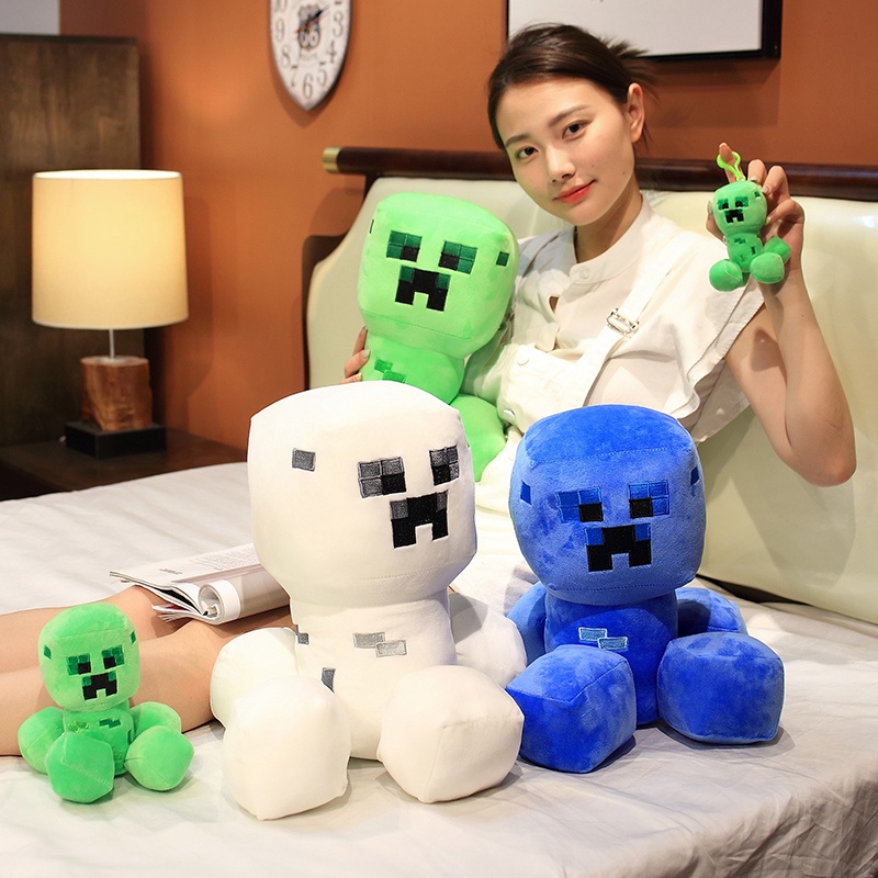 Cute Minecraft Creeper Plush Toy Home Decor Soft Throw Pillow Anime Plushies Cartoon Back Cushion Gifts For Child Kids