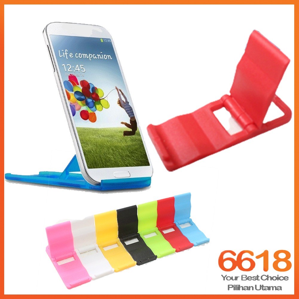 Pemegang Pendirian Telefon Phone Stand Lipat Telefon Desktop Mudah Lipat Universal Mobile Holder Warna Rawak