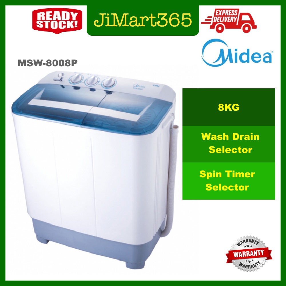 Midea 8KG Semi Auto Washing Machine MSW-8008P | Shopee Malaysia