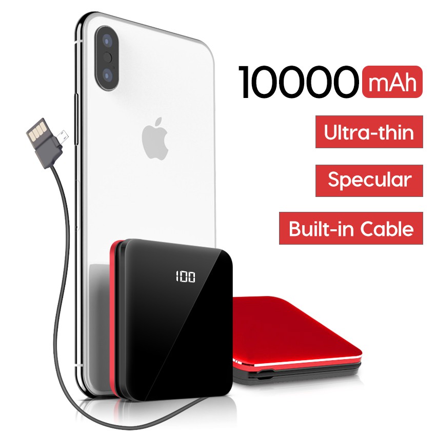 Crossto Fast Charging 10000mah Large Capacity Ultra Slim Power Bank Portable Shopee Malaysia