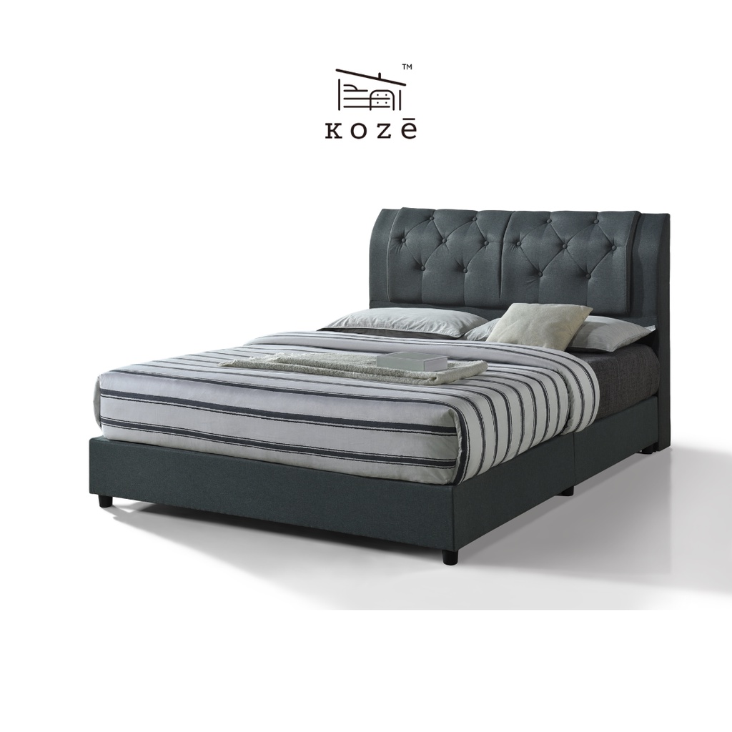 004 Minimalist Divan Fabric Bed Frame * Queen Size Shopee Malaysia