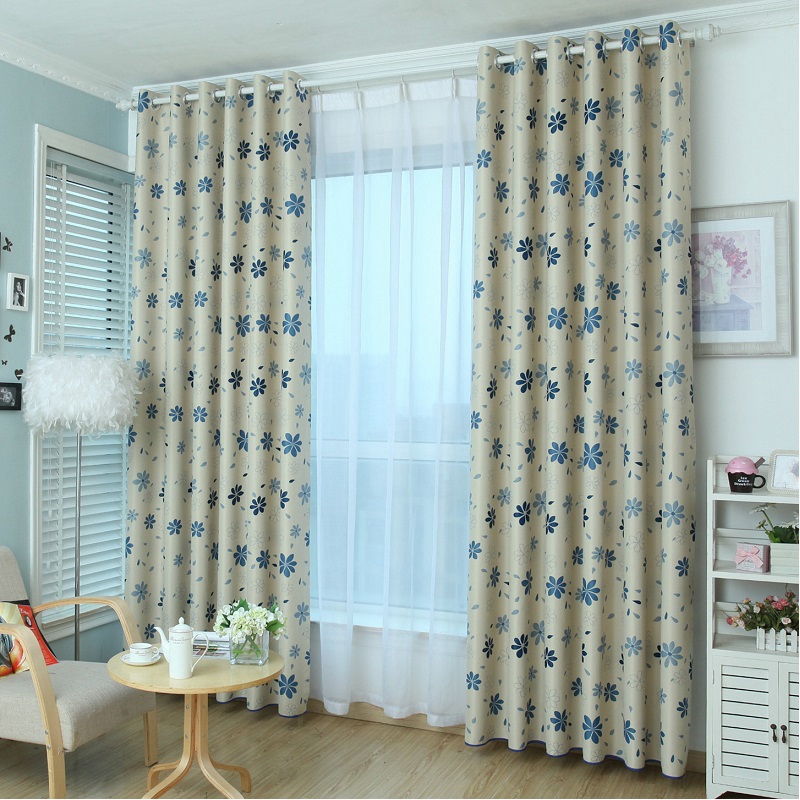 Ready Stock Teemo Beautiful Flower Patterned Curtains Blackout