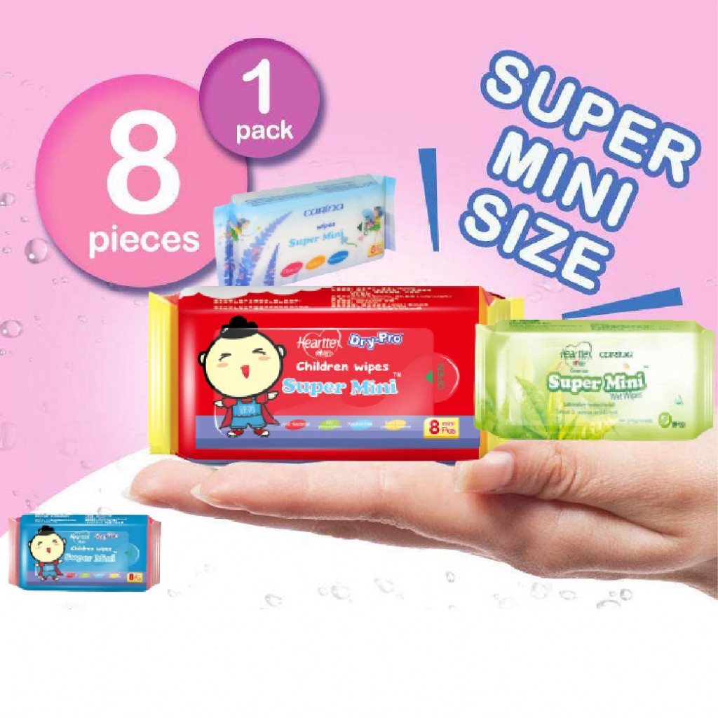 Hearttex Super Mini Wet Wipes 1 Pack 8pcs Shopee Malaysia