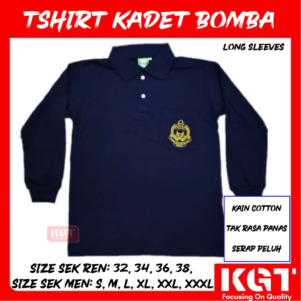 tshirt kadet bomba sekolah menengah