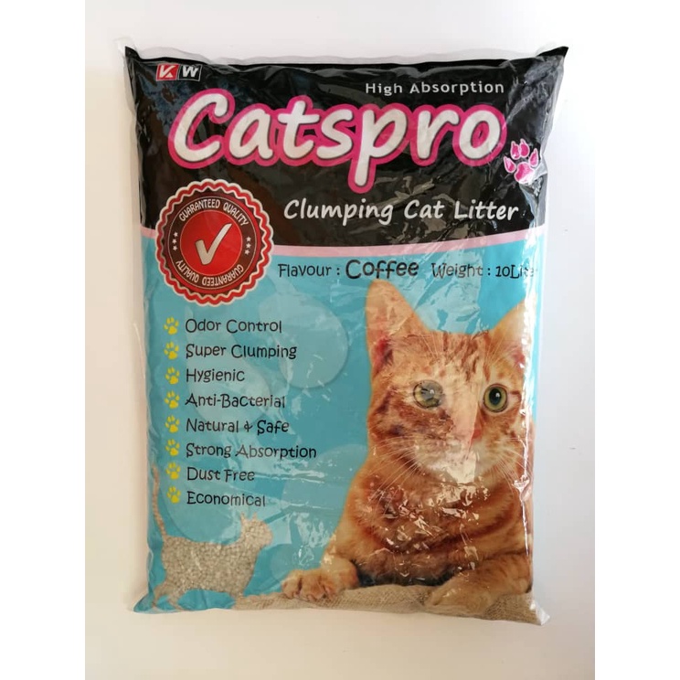 2xpacks Catspro Clumping Cat Litter Sand 10litre Coffee Shopee Malaysia 7912