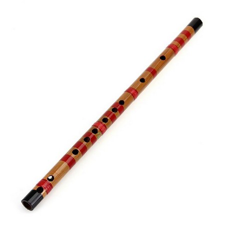 Beautyrain 1Pc Bamboo Flute Traditional Handmade Chinese Musical Instrument About 24cm Gift for Beginners Brown 