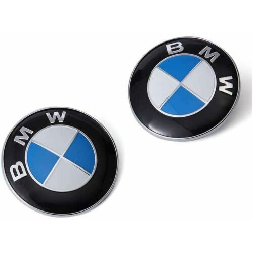 Haocc Loud 74mm BMW 2 Pin Replacement Badge Emblem Logo for BMW E46 E90 E82 1 3 TRUNK EMBLEM 1pc 