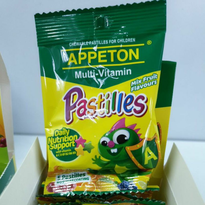 *NEW* Appeton MULTIVITAMIN Pastilles Kids Kanak kanak 1 Sachet Shopee