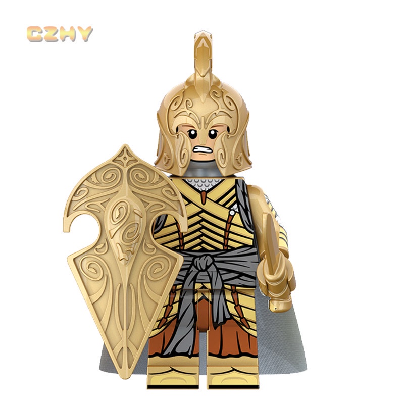 Lego Custom GOLDEN KNIGHT Templar with Custom Armor and Sword Castle LOTR